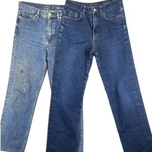 COS Straight Regular Jeans Womens 25 Blue Mid Rise Ankle Length Denim Lot of 2